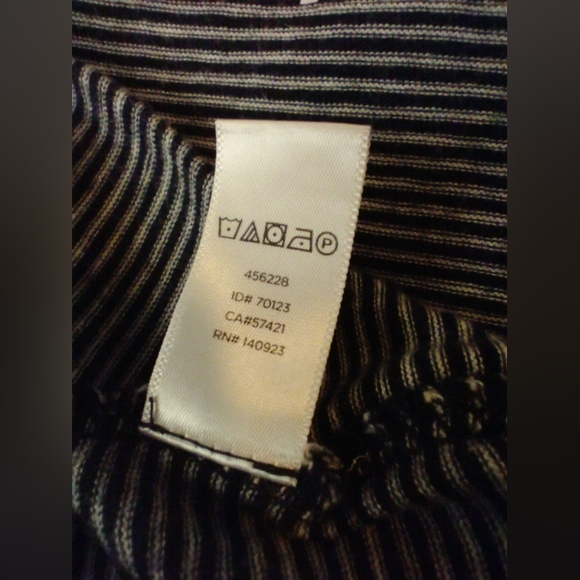 LOFT Striped Embroidered Bell Sleeve Peasant Boho Hippie Top Large - Picture 10 of 10